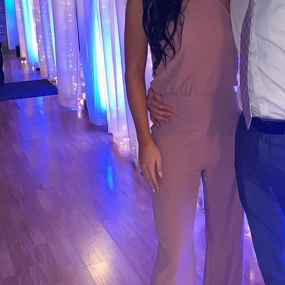 Lulus Moment For Life Dusty Pink Halter Jumpsuit - Picture 5 of 5